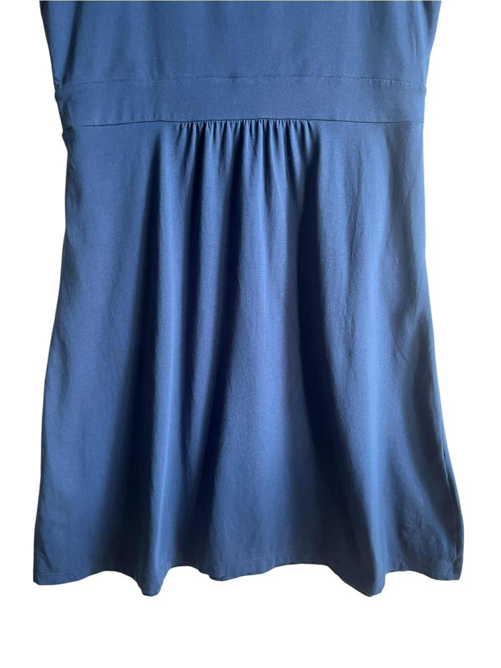 L.L.Bean Easy Cotton Fit & Flare Dress Medium Blue Pockets - Picture 13 of 16